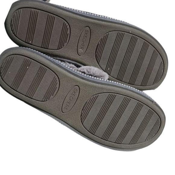 Skechers Plush Faux-Fur Metallic Slippers Cozy Campfire Pewter | 9.5 - Picture 5 of 6
